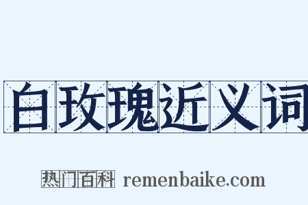 白玫瑰近义词是什么意思的图片